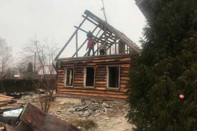 Демонтаж дома в Пчёвже